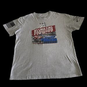 Grunt Style Logo T Shirt Mens XXL Gray Short Sleeve Assulting Forward Patroitic